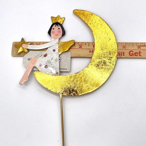 1 Home Decor NEW Golden Half moon Fairy decor, girly rooms or for plants - Picture 12 of 15